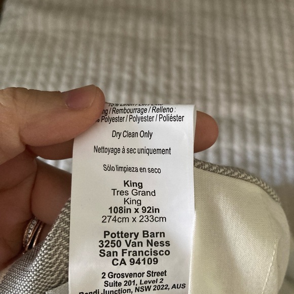 Pottery Barn Linen Striped King Pillow Case - Picture 5 of 7